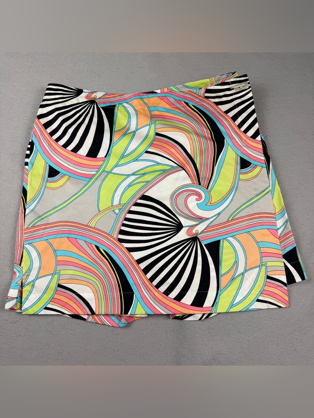 SPANNER Multicolor Retro Swirl Mini Skort Multicolored Sz 12
